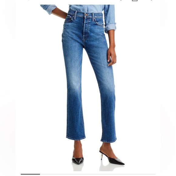 NEW MOTHER The Tripper Flood High Rise Ankle Jeans in Sixth...